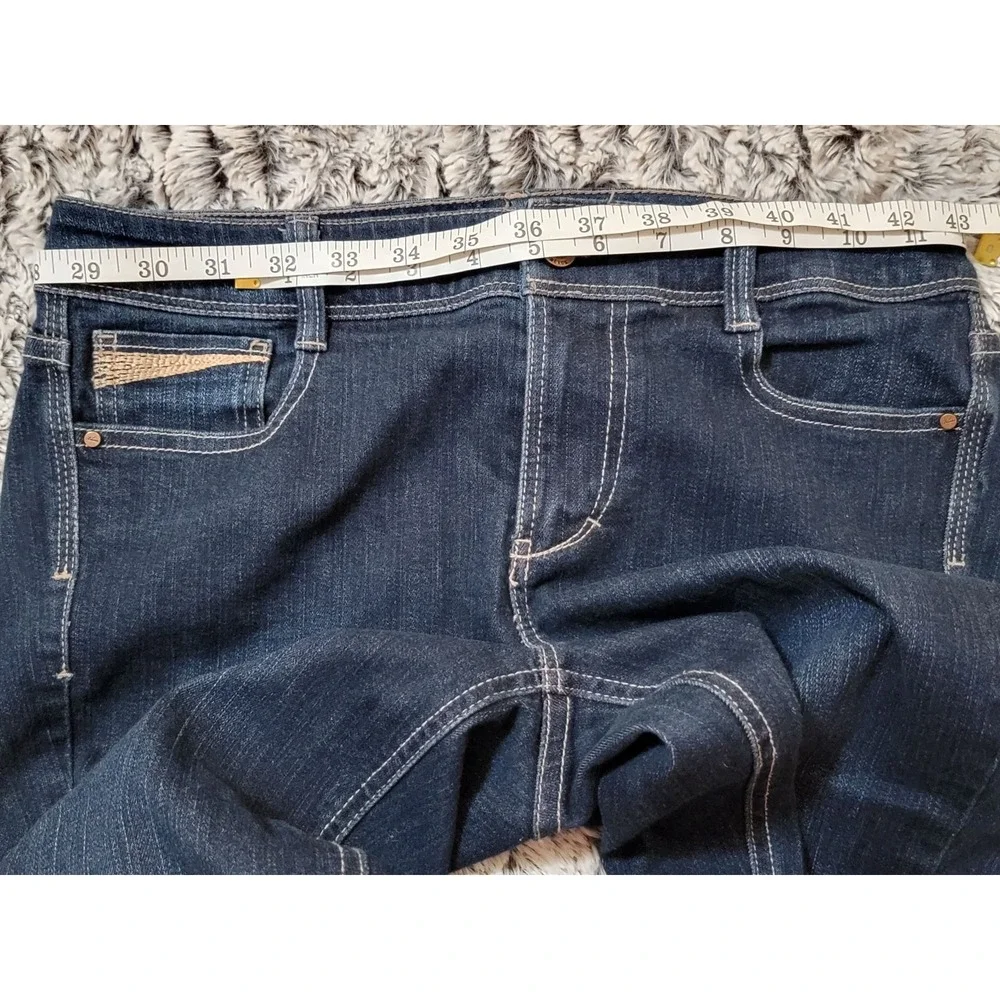 White House Black Market Cropped Dark Wash‎ Denim Jeans Women's Waist 32